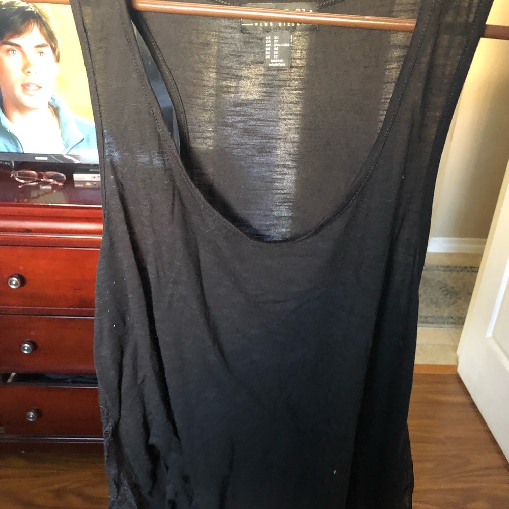 Black tank top